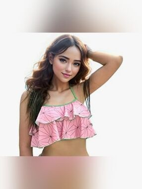 Womens Anime Swimwear Top